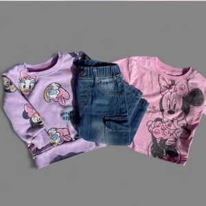 Disney Kids' 18M Pink and Lavender Sweatshirt/Pants